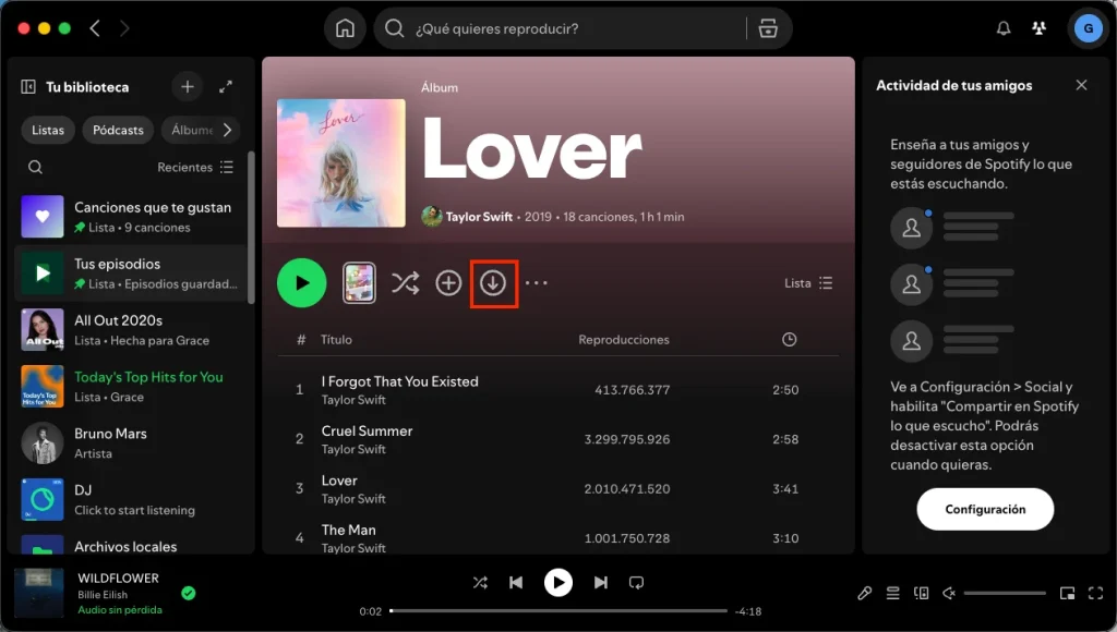 Descargar álbum de Spotify