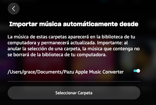 Importar música descargada a Amazon Music