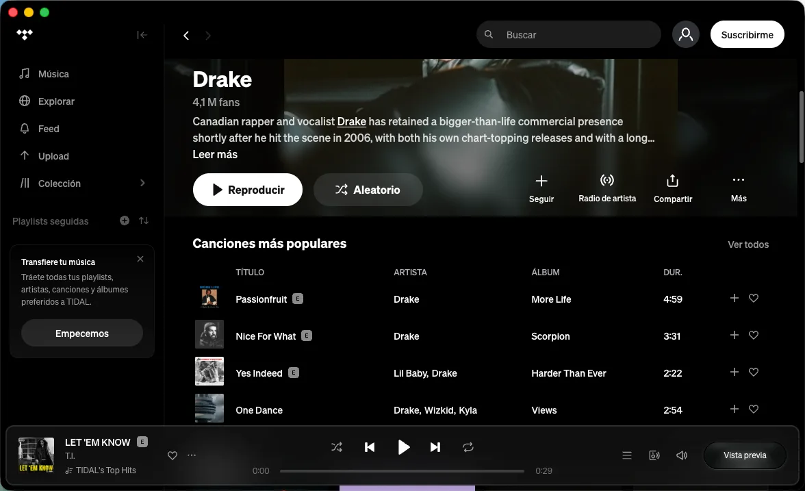 Tidal desktop