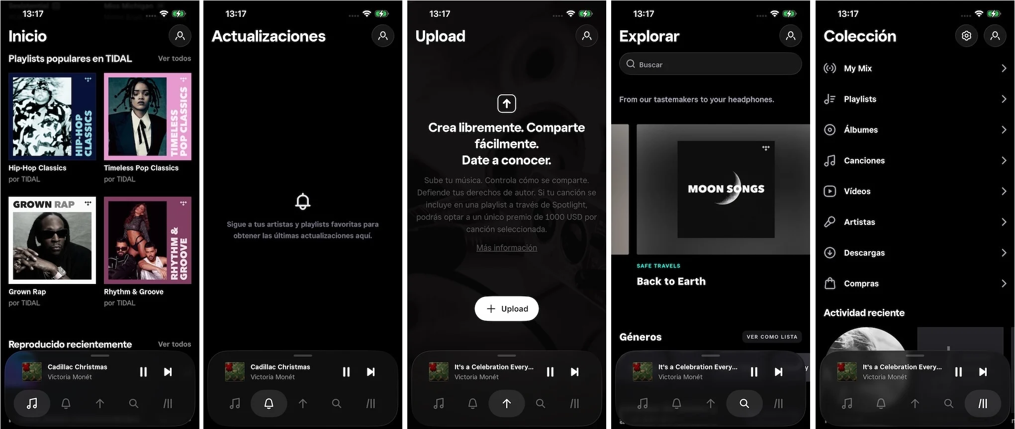 Aplicaci&oacute;n m&oacute;vil de Tidal
