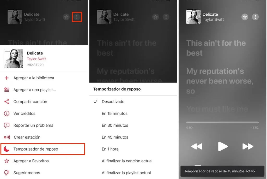 Temporizador de apagado de Apple Music para Android