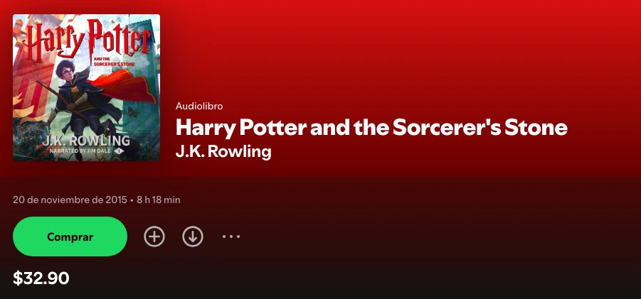 Compra audiolibros en Spotify