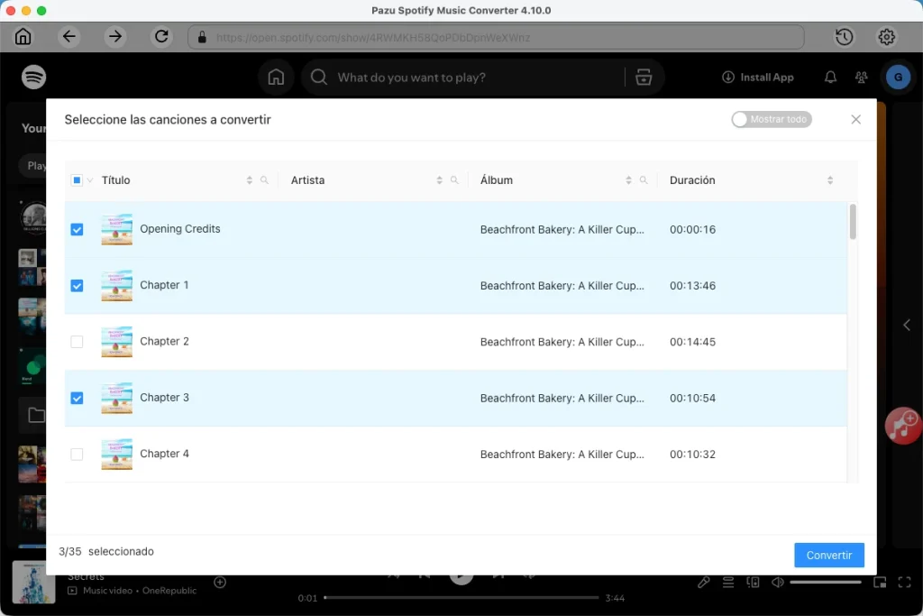 Descarga audiolibros de Spotify a MP3