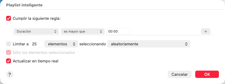 Apple Music Playlist inteligente
