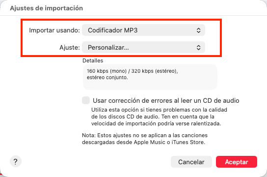 Apple Music Codificador MP3