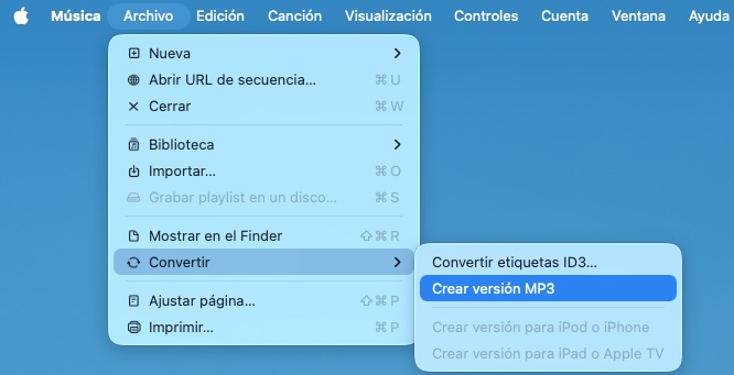 Apple Music Crear versión MP3