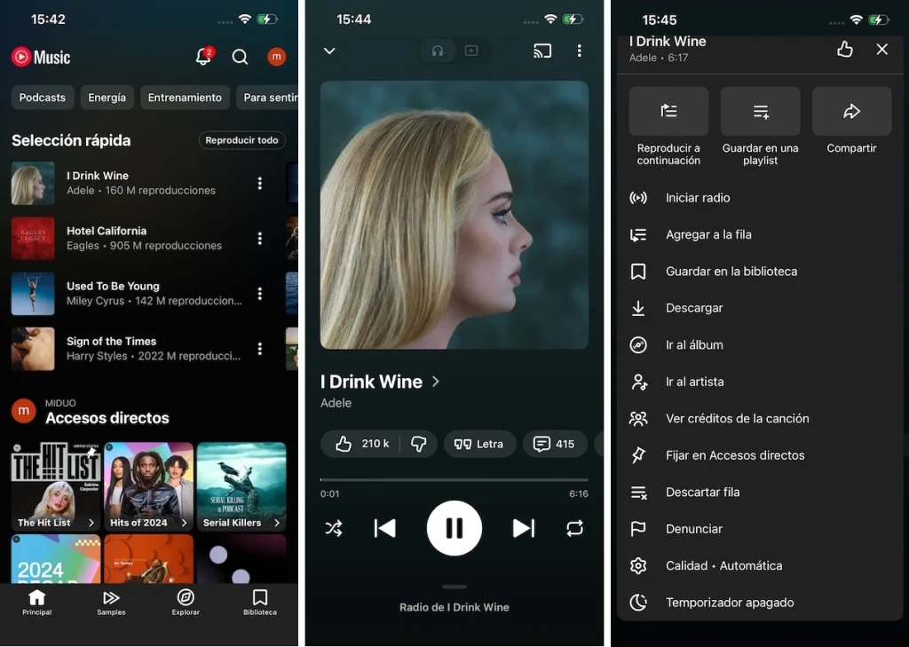 YouTube Music UI