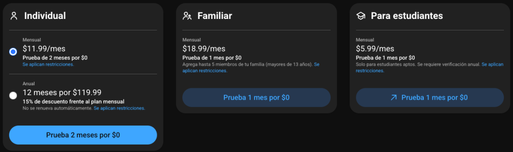 Precio de YouTube Music
