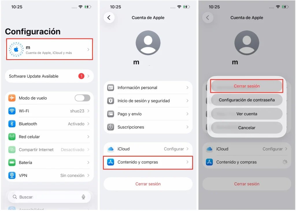 Cerrar sesión en Apple Music en el iPhone