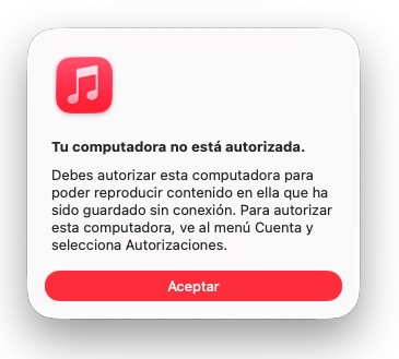 Ordenador no autorizado