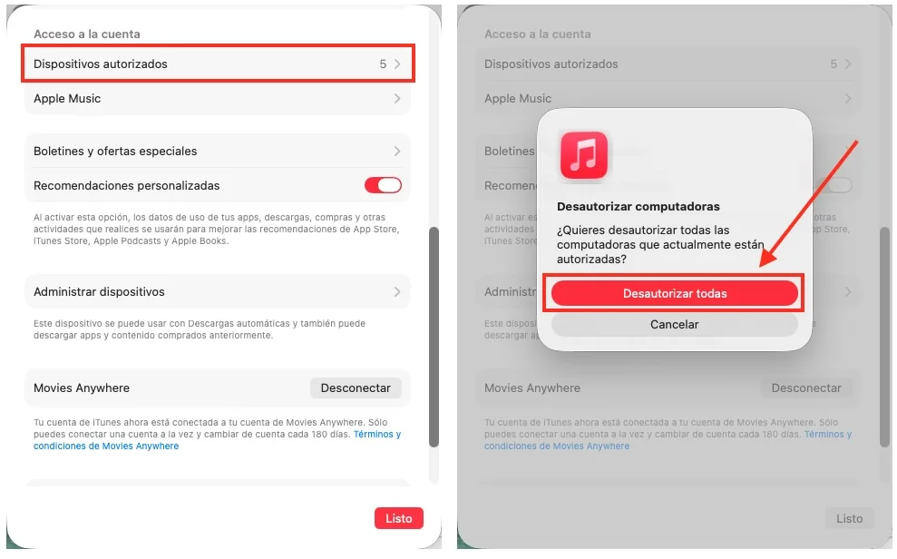 Desautorizar todo