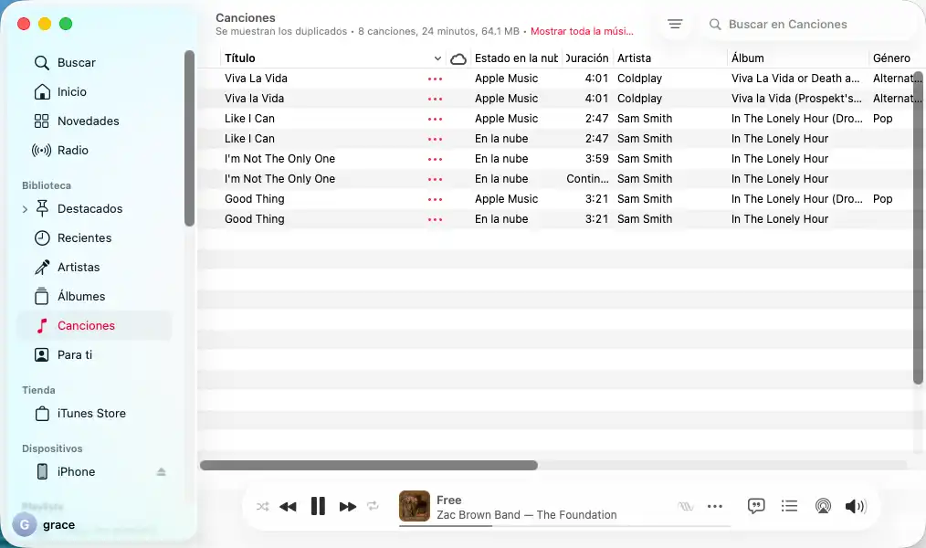 Apple Music canciones duplicadas
