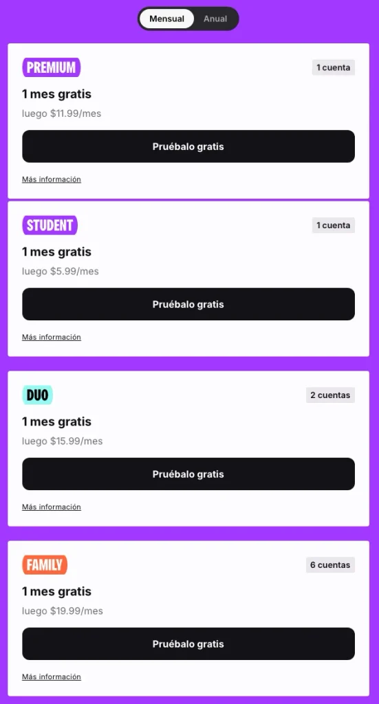 Planes de Deezer Premium