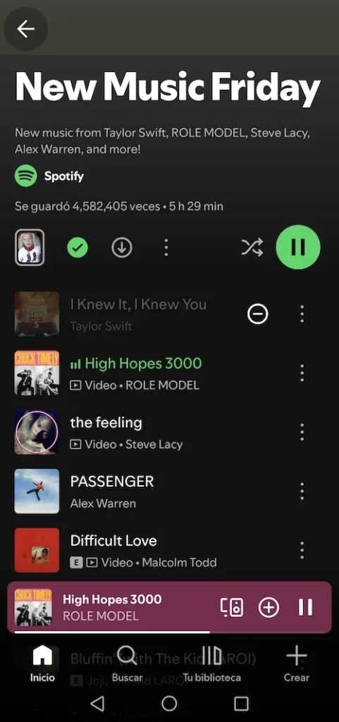 Encontrar canciones ocultas en Spotify