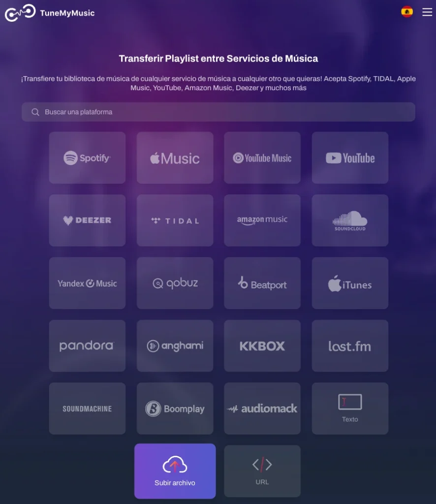 Transferir playlists desde un archivo