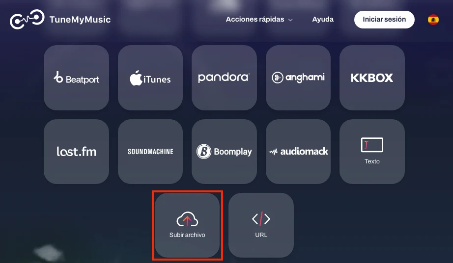Importar playlists a Apple Music con TuneMyMusic