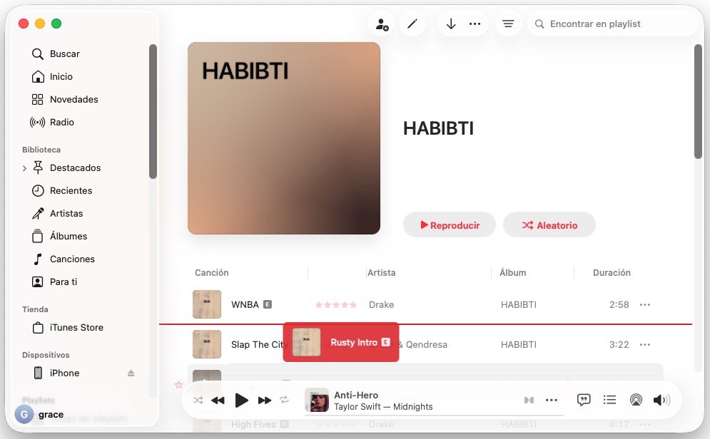 Agregar a una nueva playlist 