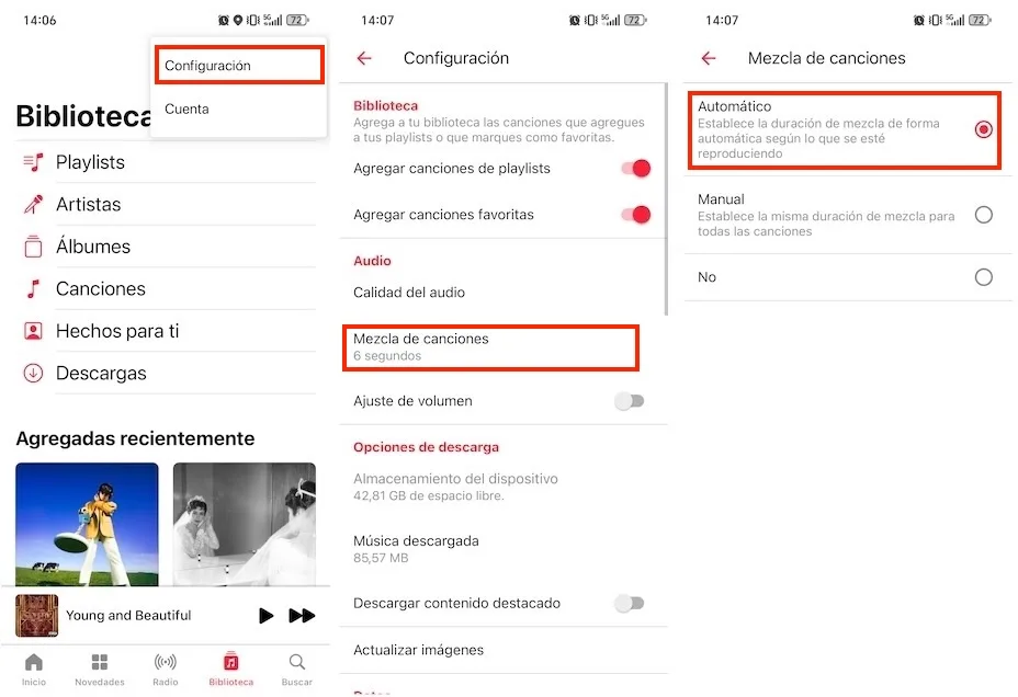 Apple Music Crossfade Android