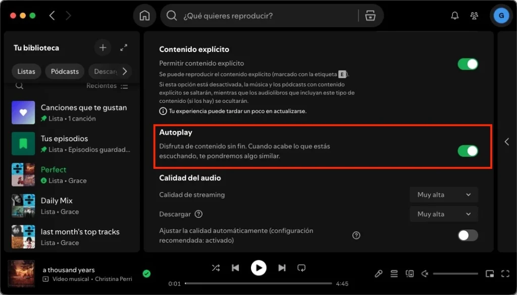 Spotify Autoplay desktop