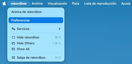 Preferencias de Rekordbox