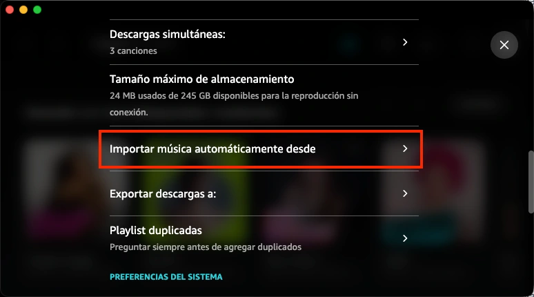 Importar m&uacute;sica local a Amazon Music
