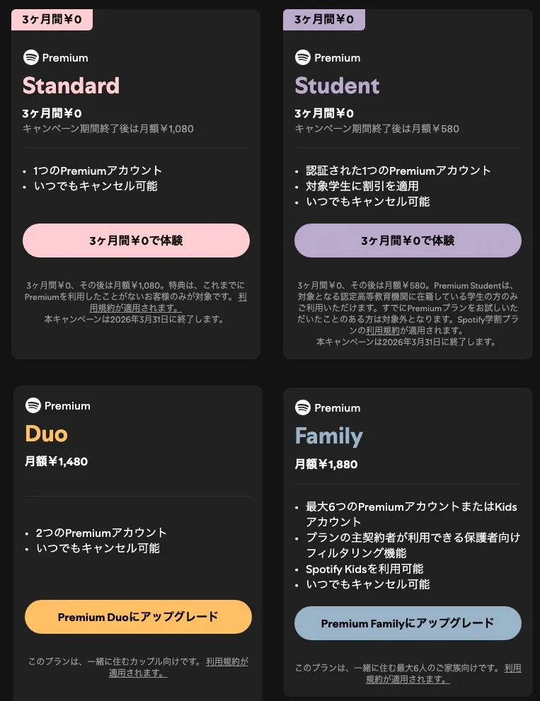 Spotify Premium 料金