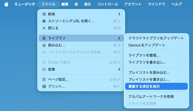 重複する項目を表示