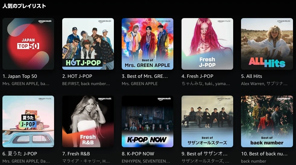 top playlists amazon music