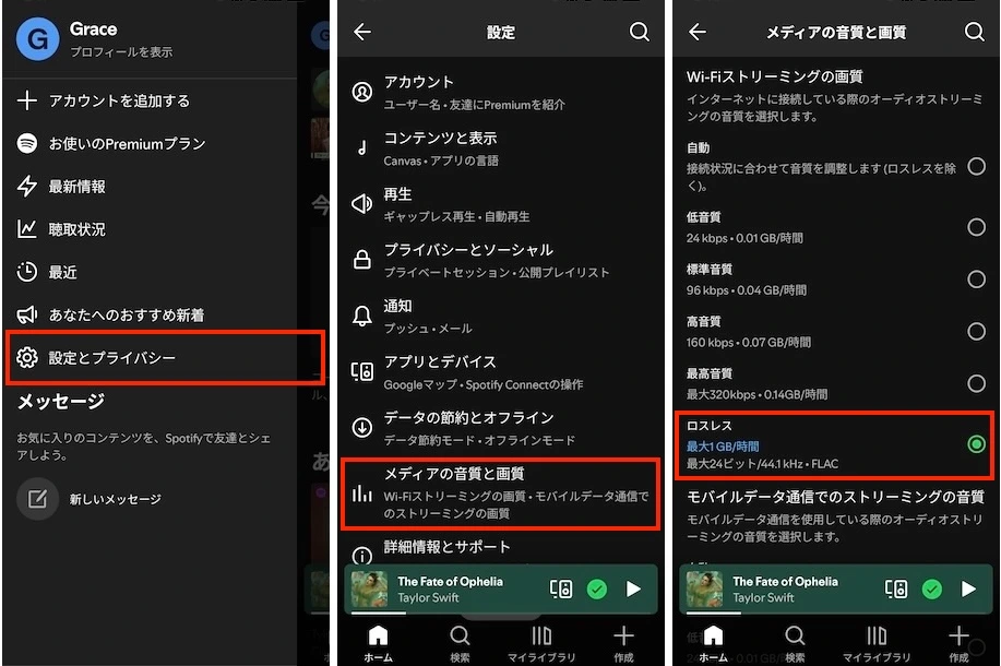 Spotifyロスレスモバイル