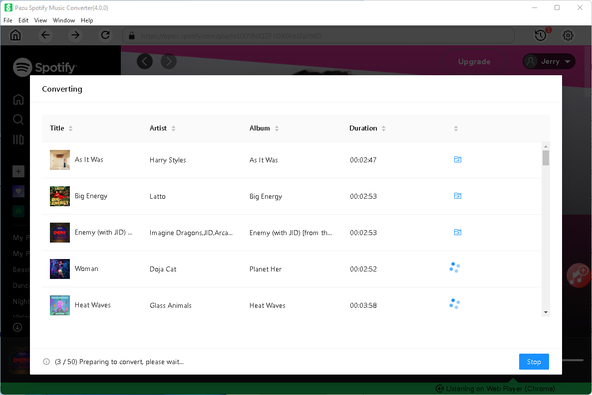 Convert Spotify music