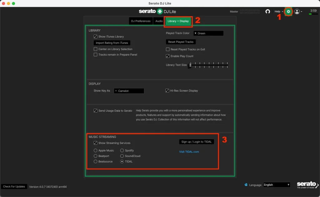 Use Tidal with Serato DJ