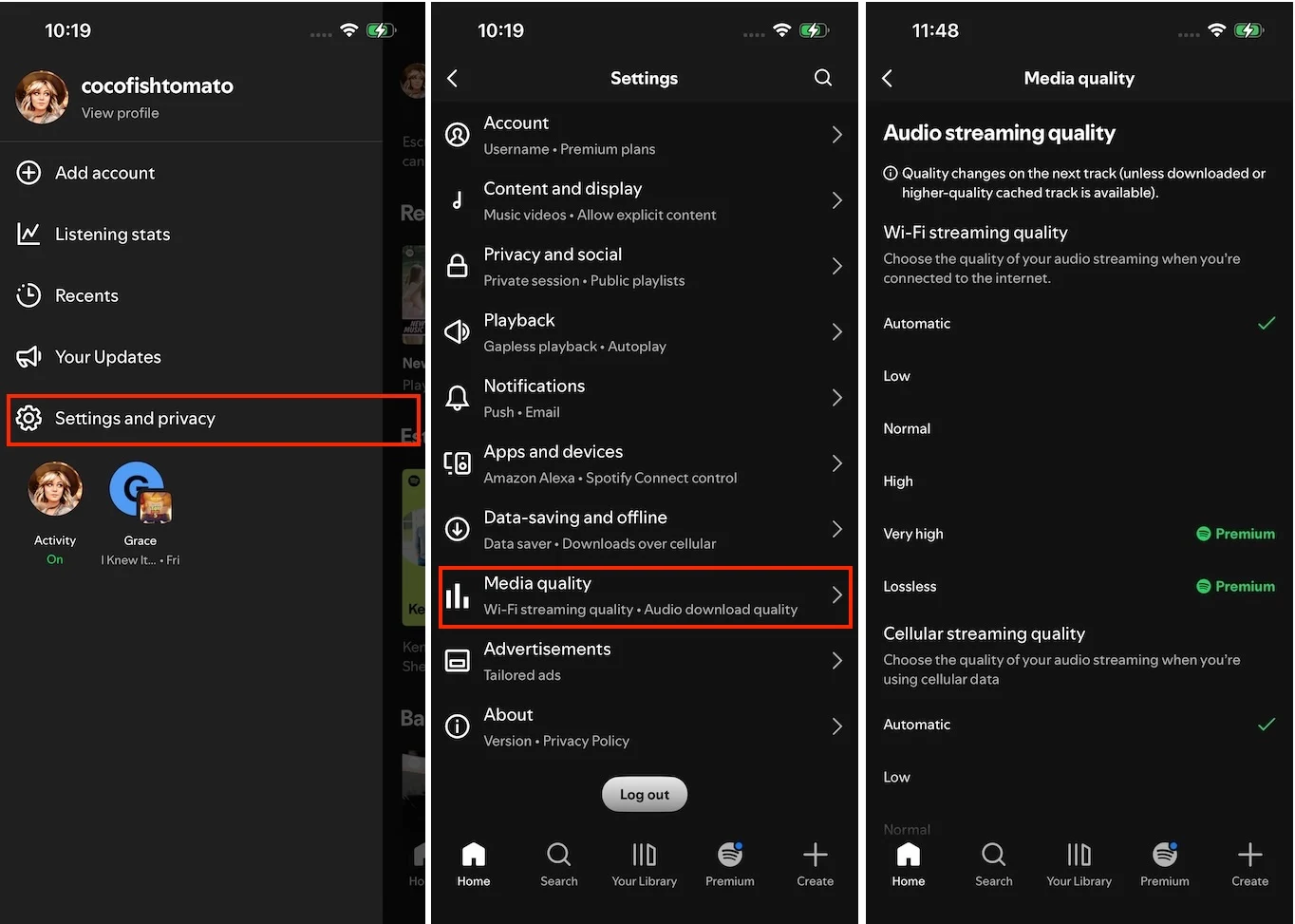 Spotify audio quality mobile