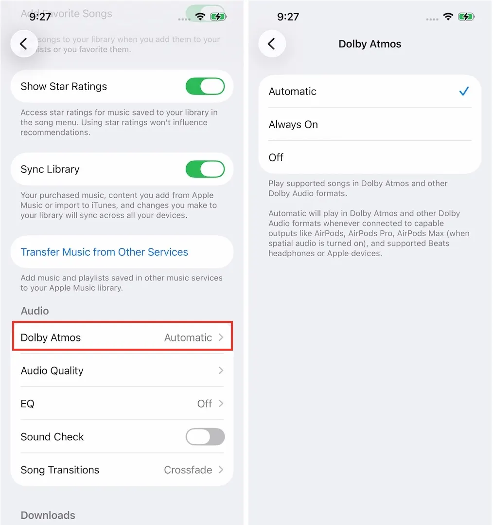 Enable Dolby Atmos on iPhone