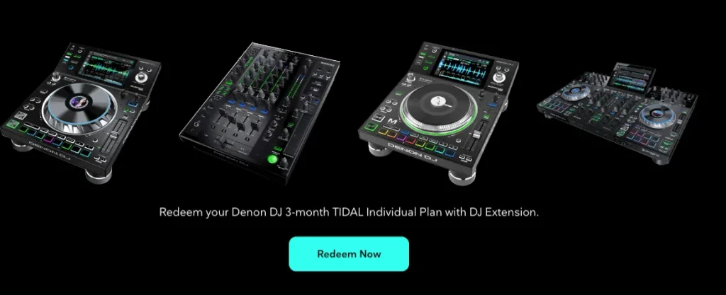Free Tidal with Denon DJ