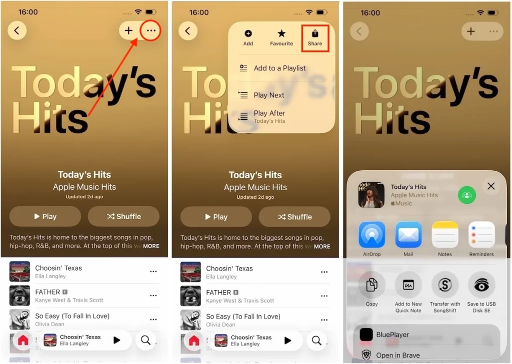 Share Apple Music playlists