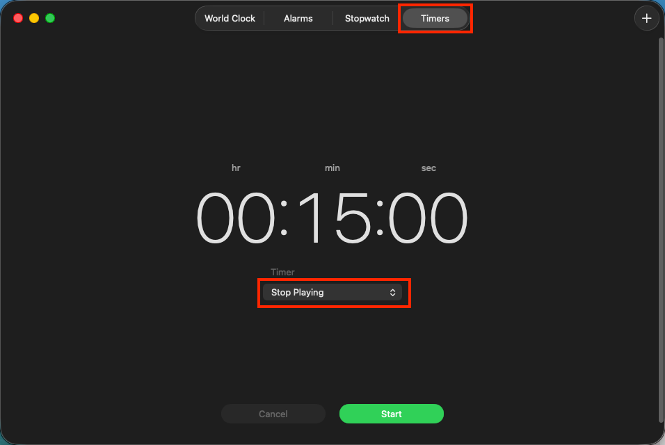 Clock on Mac