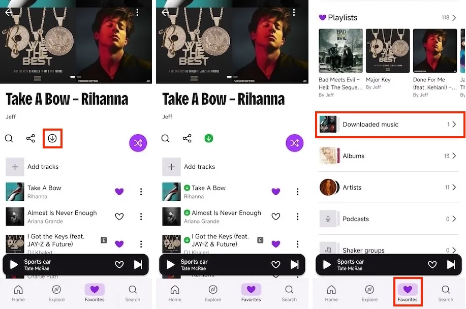 Download music Deezer mobile app