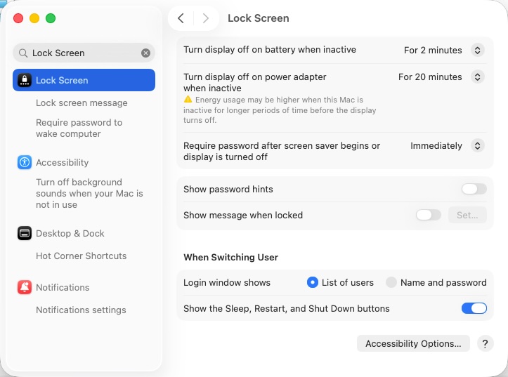 Lock Screen on Mac