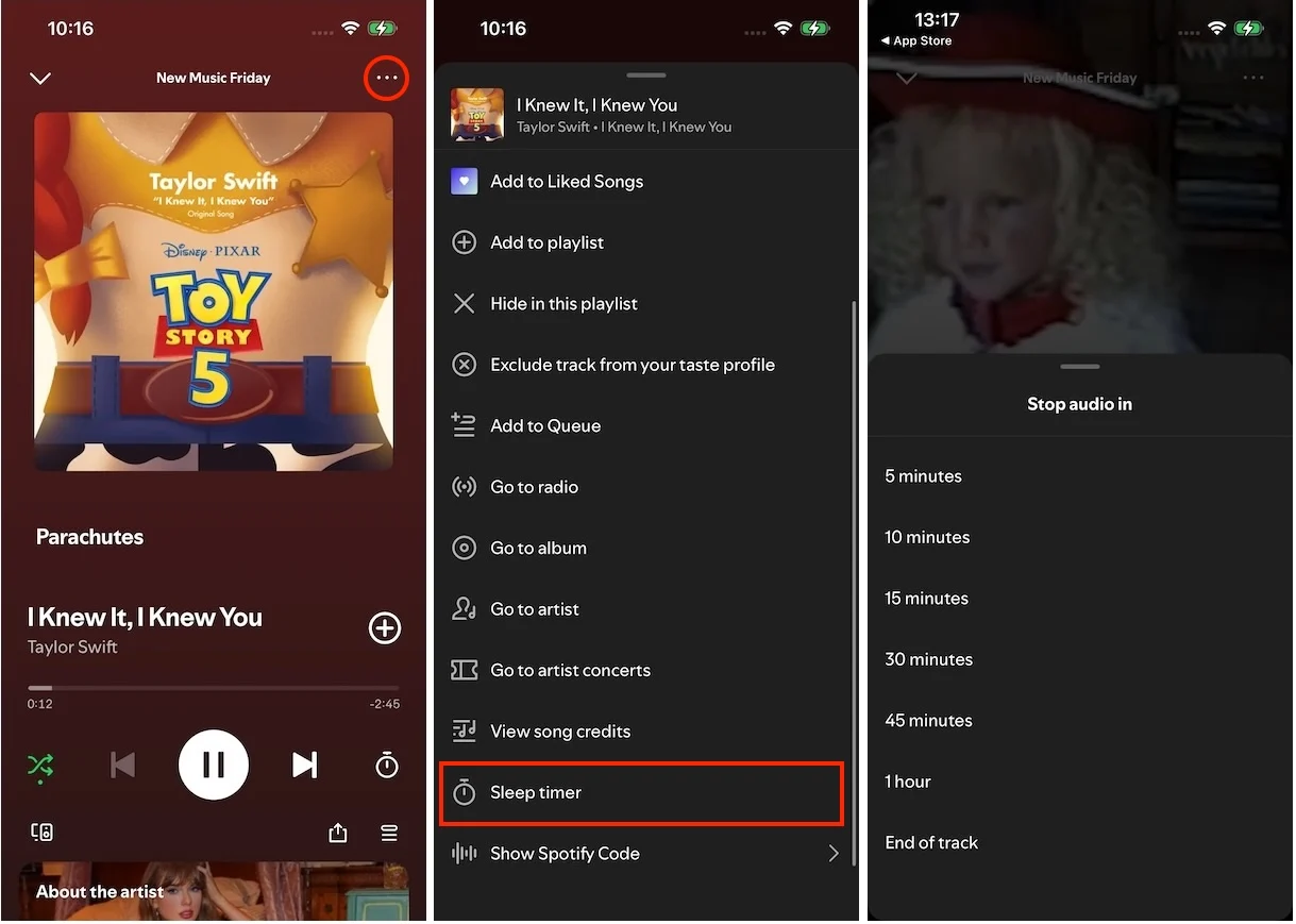 Spotify Sleep Timer Mobile