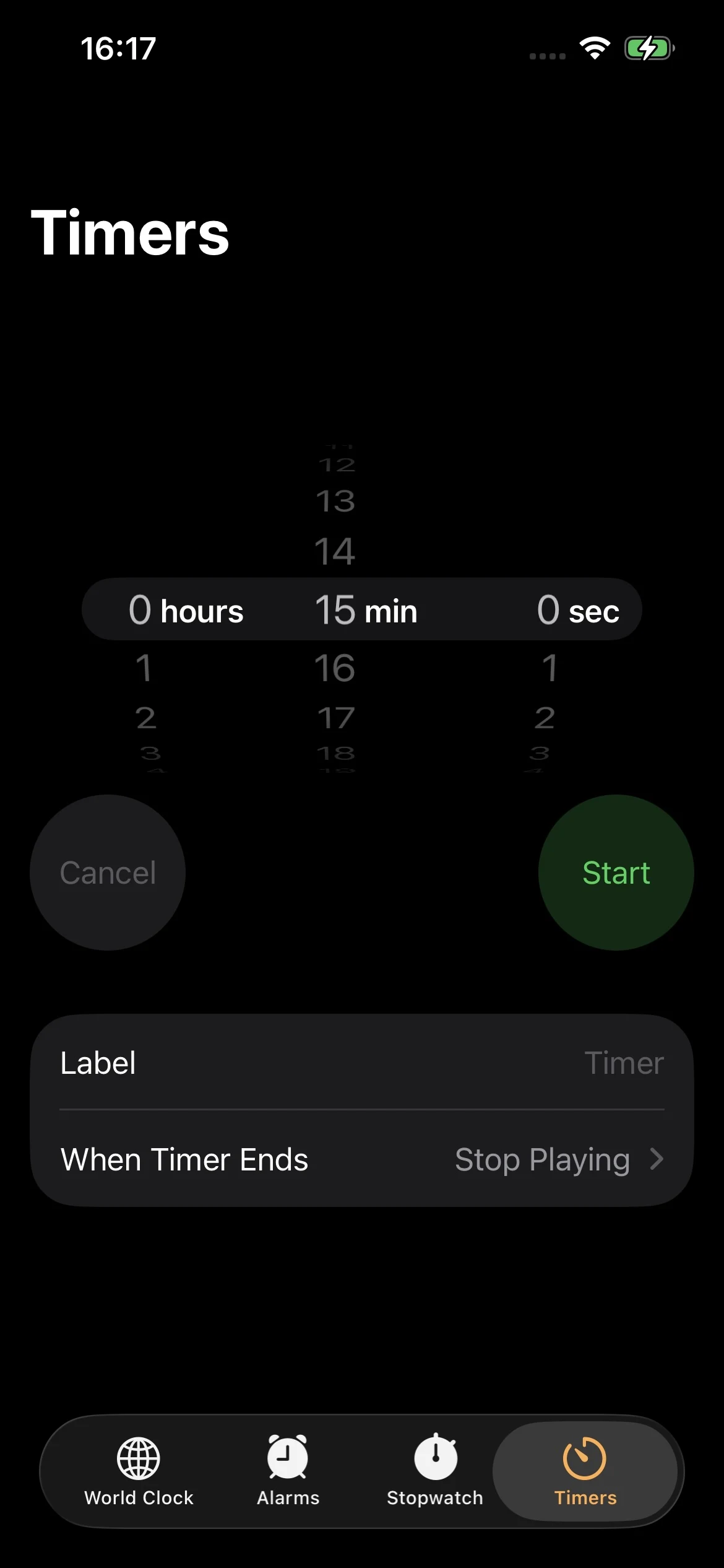 iPhone Timers