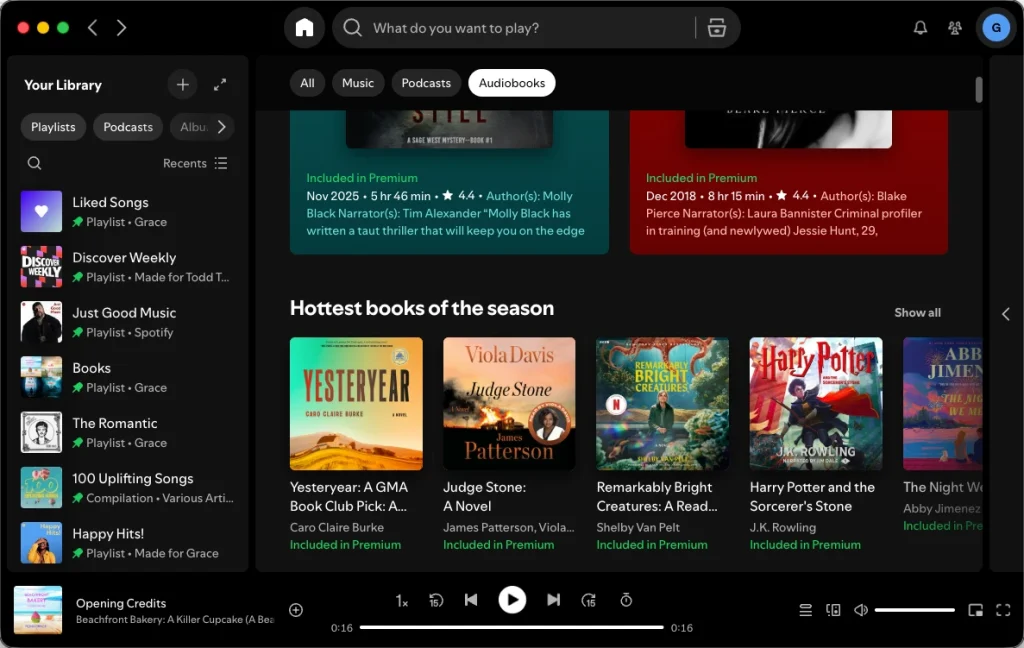 Audiobooks included in Spotify Premium