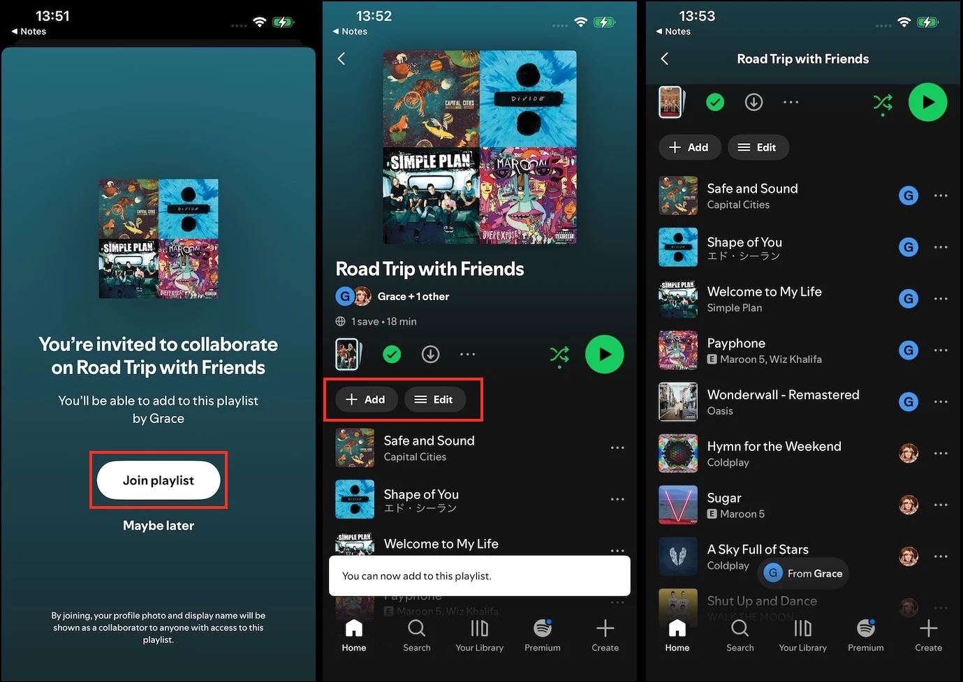 Spotifyの共同プレイリストに参加する