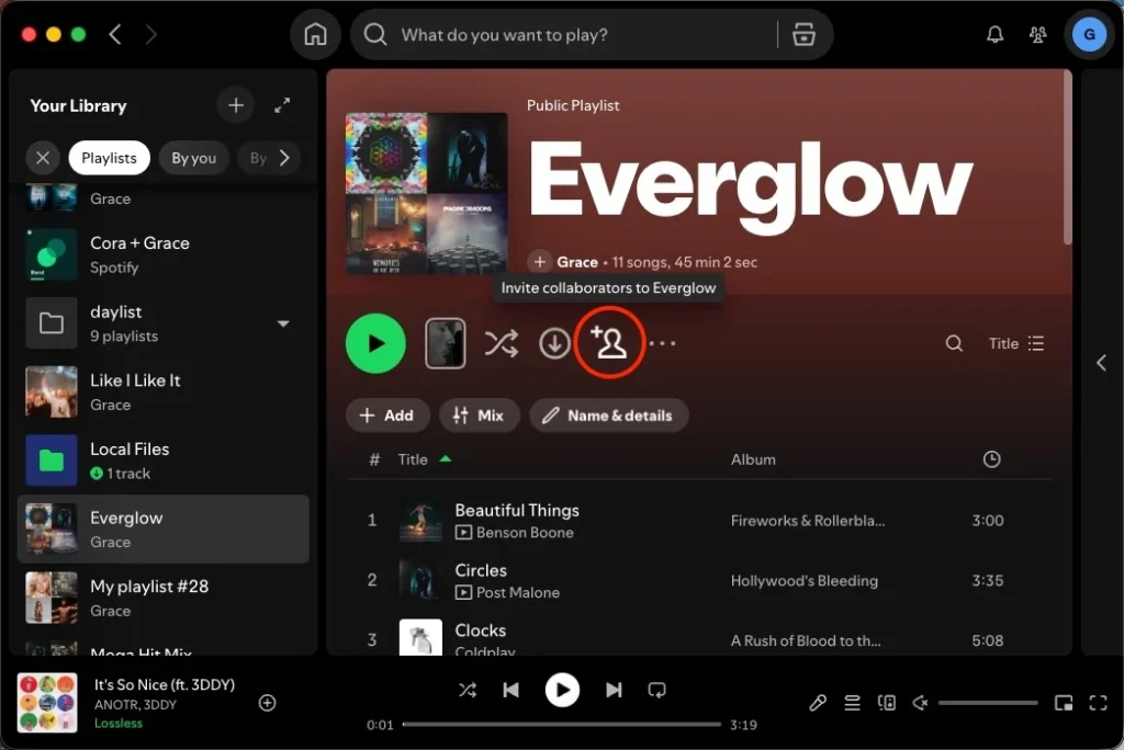 Spotify collaborative playlist desktop