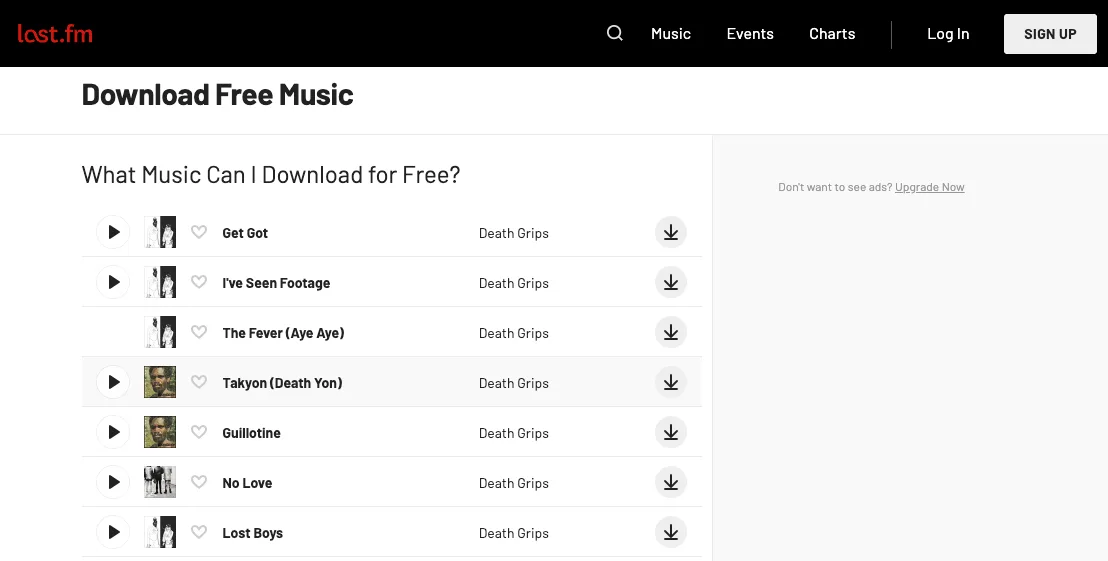 Descarga música gratis en last.fm