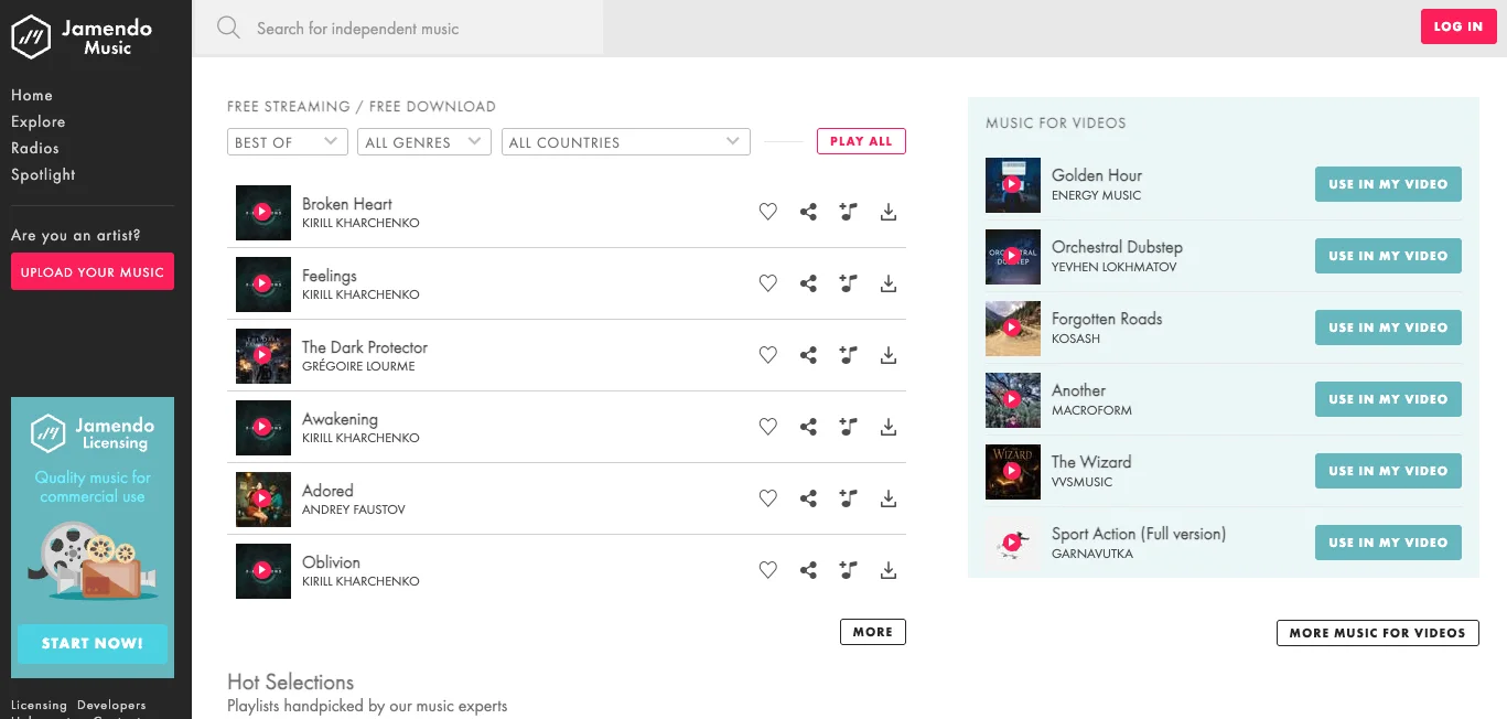 Descarga música gratis de Jamendo Music
