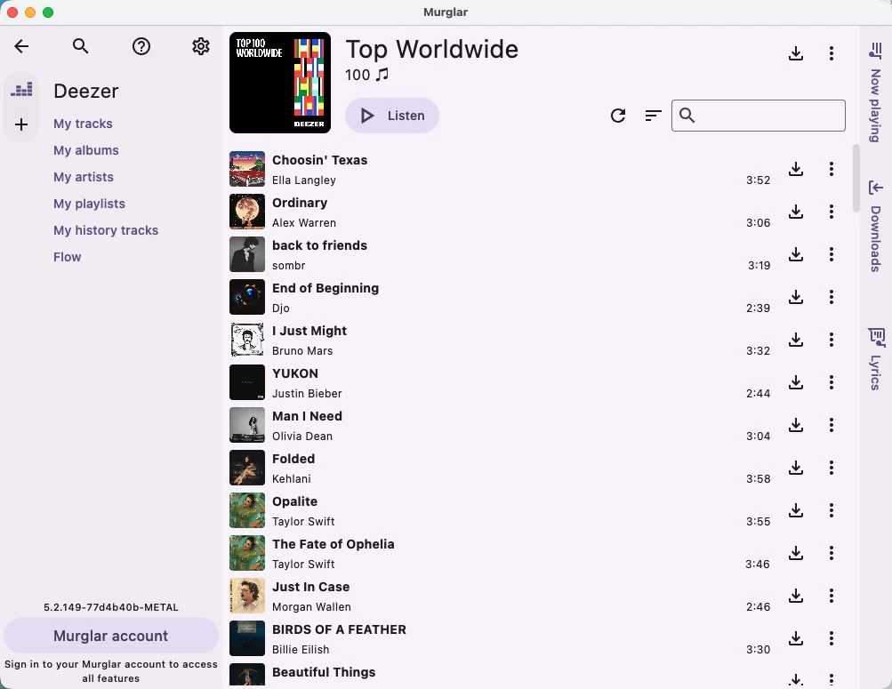 Murglar Deezer downloader