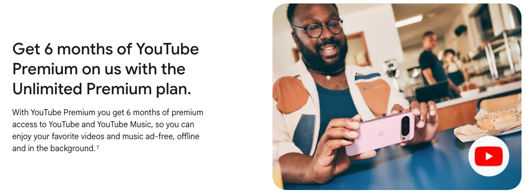 Free YouTube Premium with Google Fi Wireless Unlimited Premium