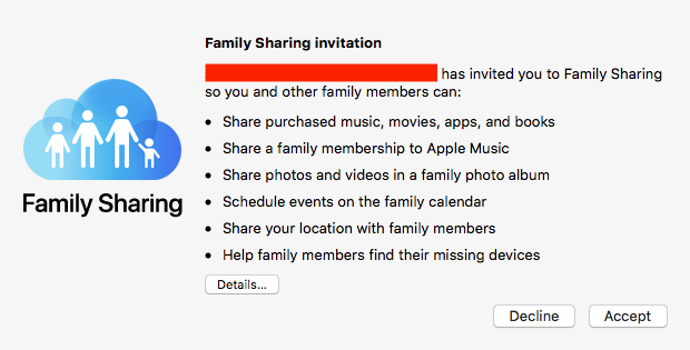 apple music family sharing