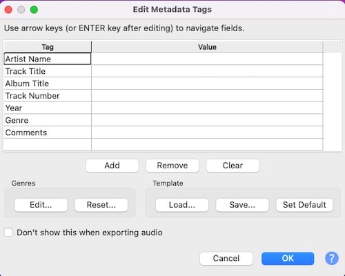 edit metadata tags
