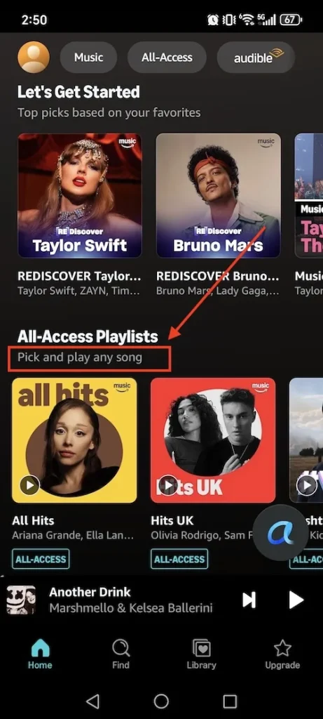 Amazon Music All-Access Playlists